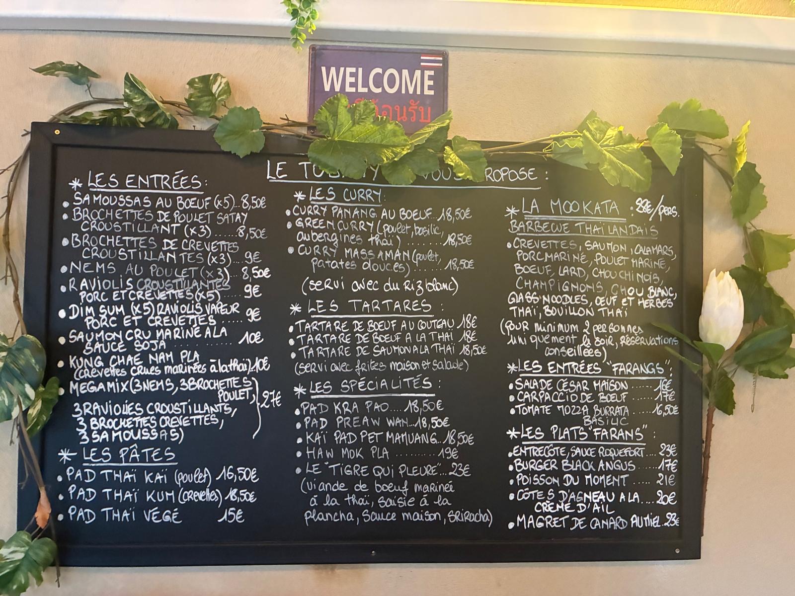 Menu du jour